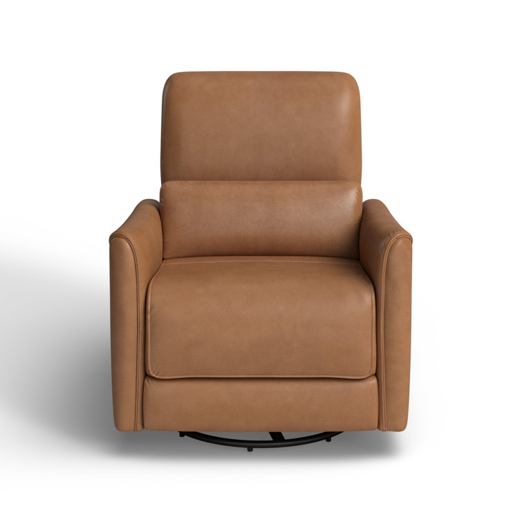 Santo Top Grain Genuine Leather Swivel Power Recliner & Reviews Birch